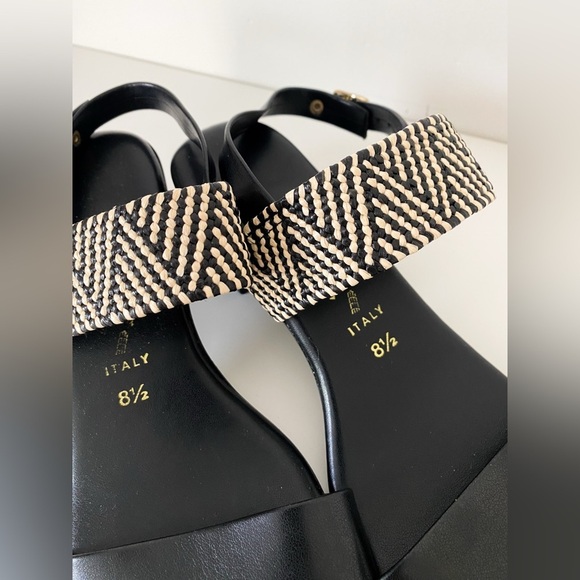 Italian Shoemakers, Made in Italy, Infamous Heeled Black Sandals, Size 8.5 - Picture 6 of 6